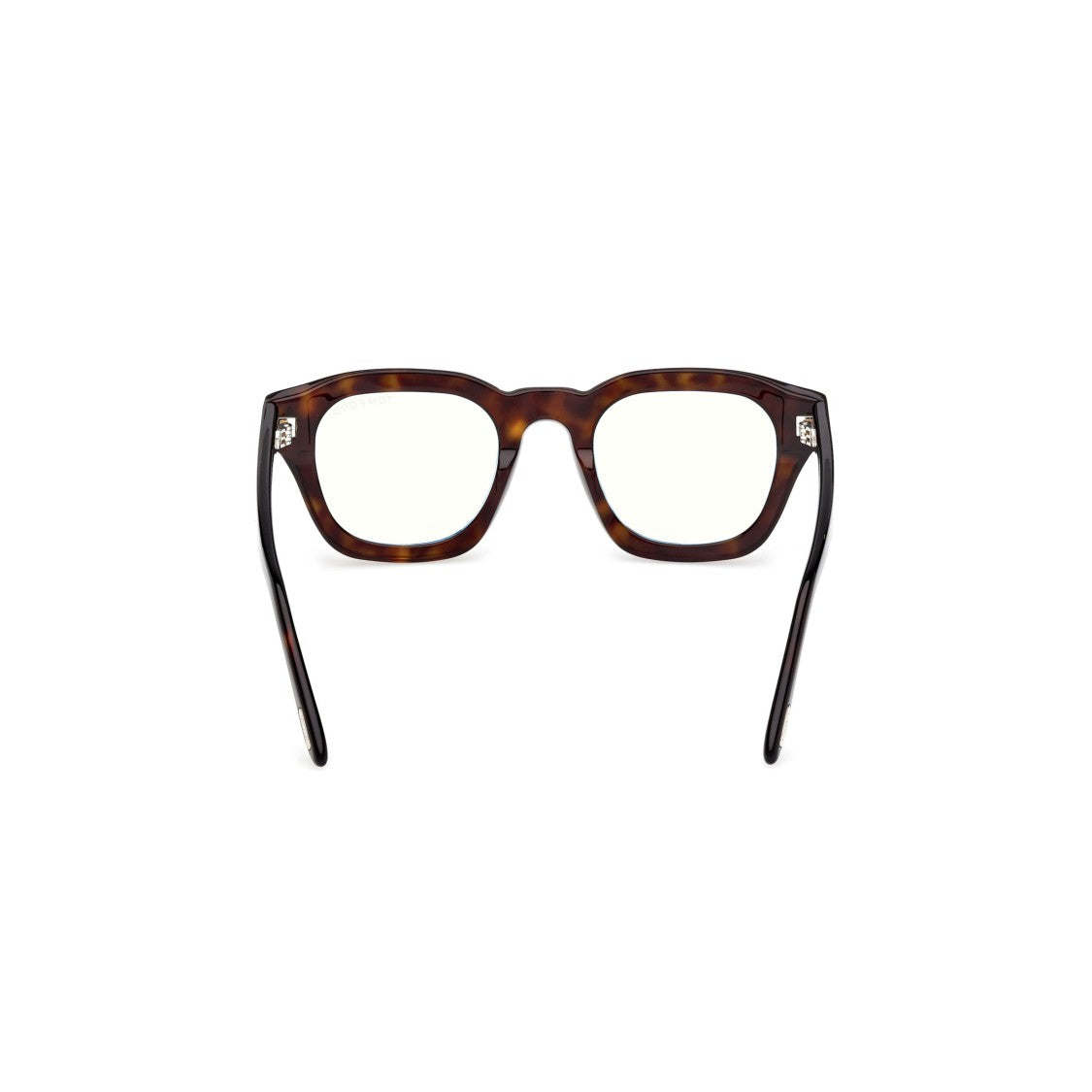 Tom Ford Square Tortoiseshell Acetate Eyeglasses With Silver Accents