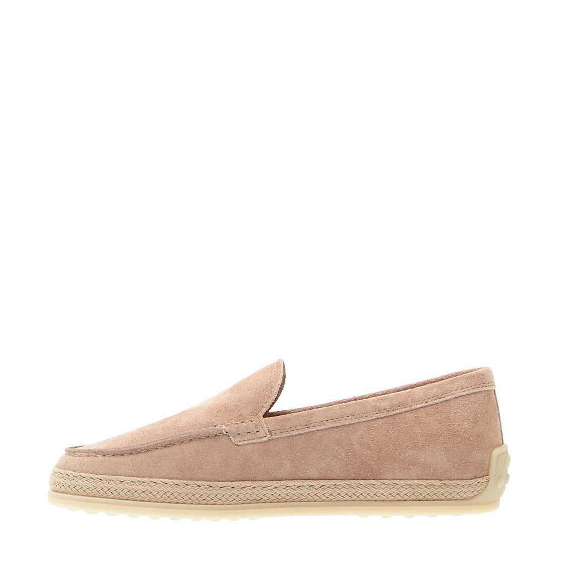 Tod's Pink Suede Slipper With Rope