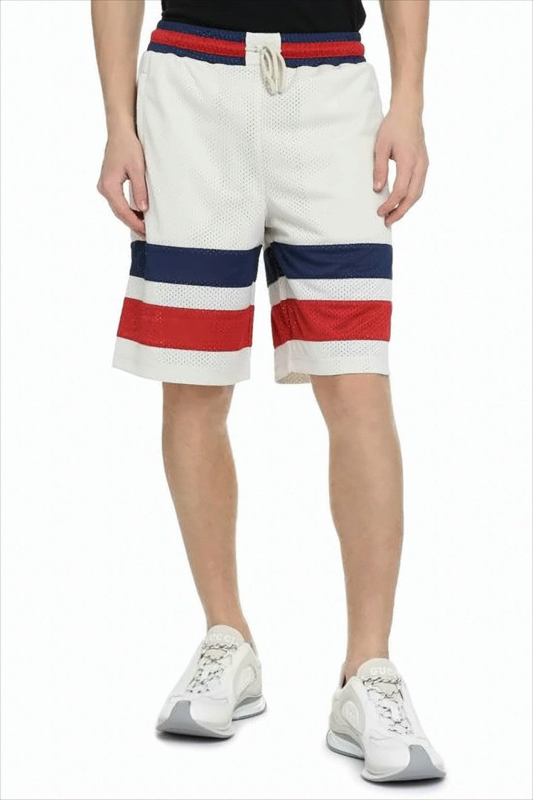 Gucci Navy And Red Striped Performance Shorts