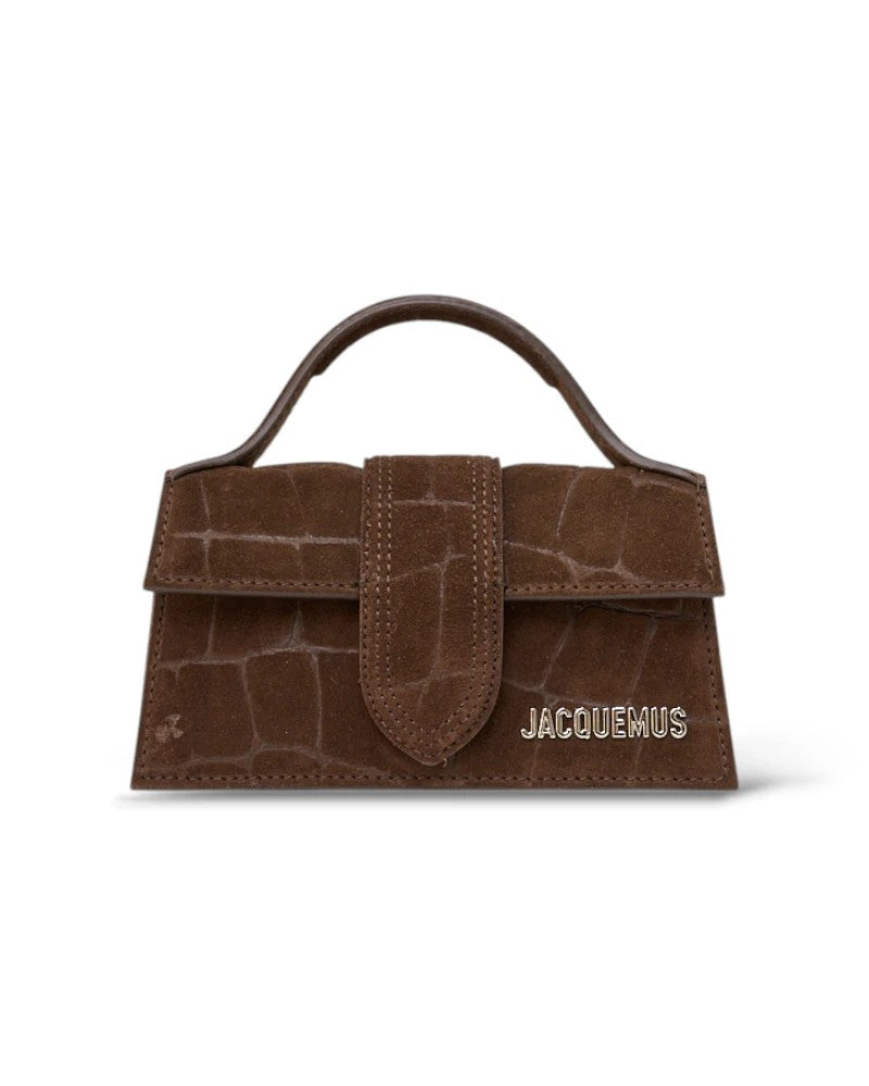 Jacquemus Le Bambino Mini Handbag Suede Cocco Brown