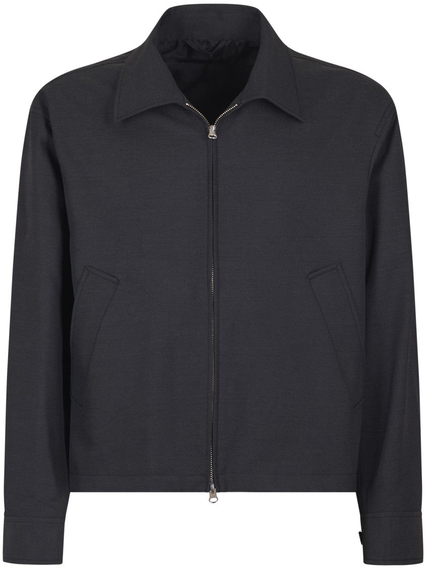 Mfpen Structured Mail Jacket With Front Button Closure