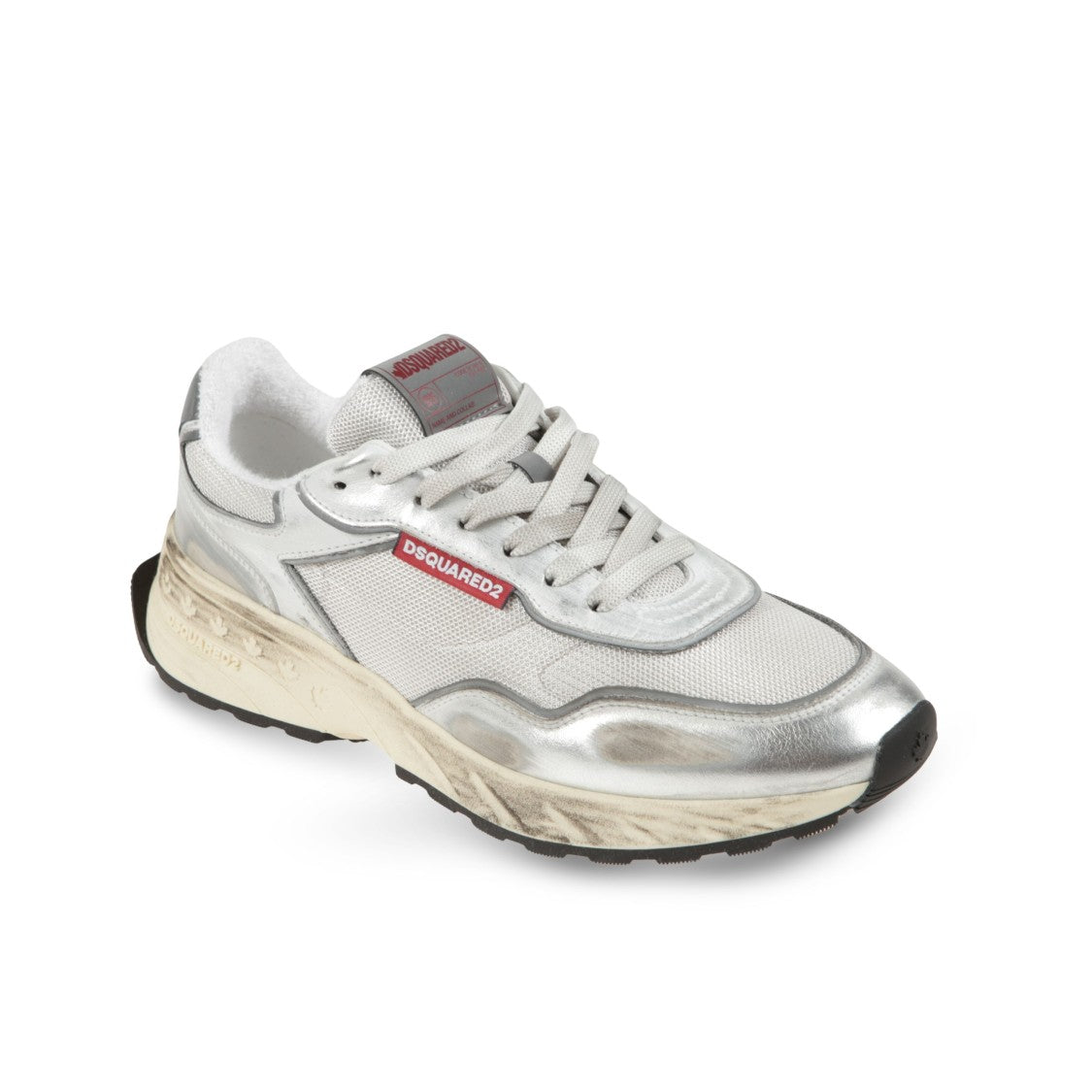 Dsquared2 Low-Top White Sneakers With Streamlined Design