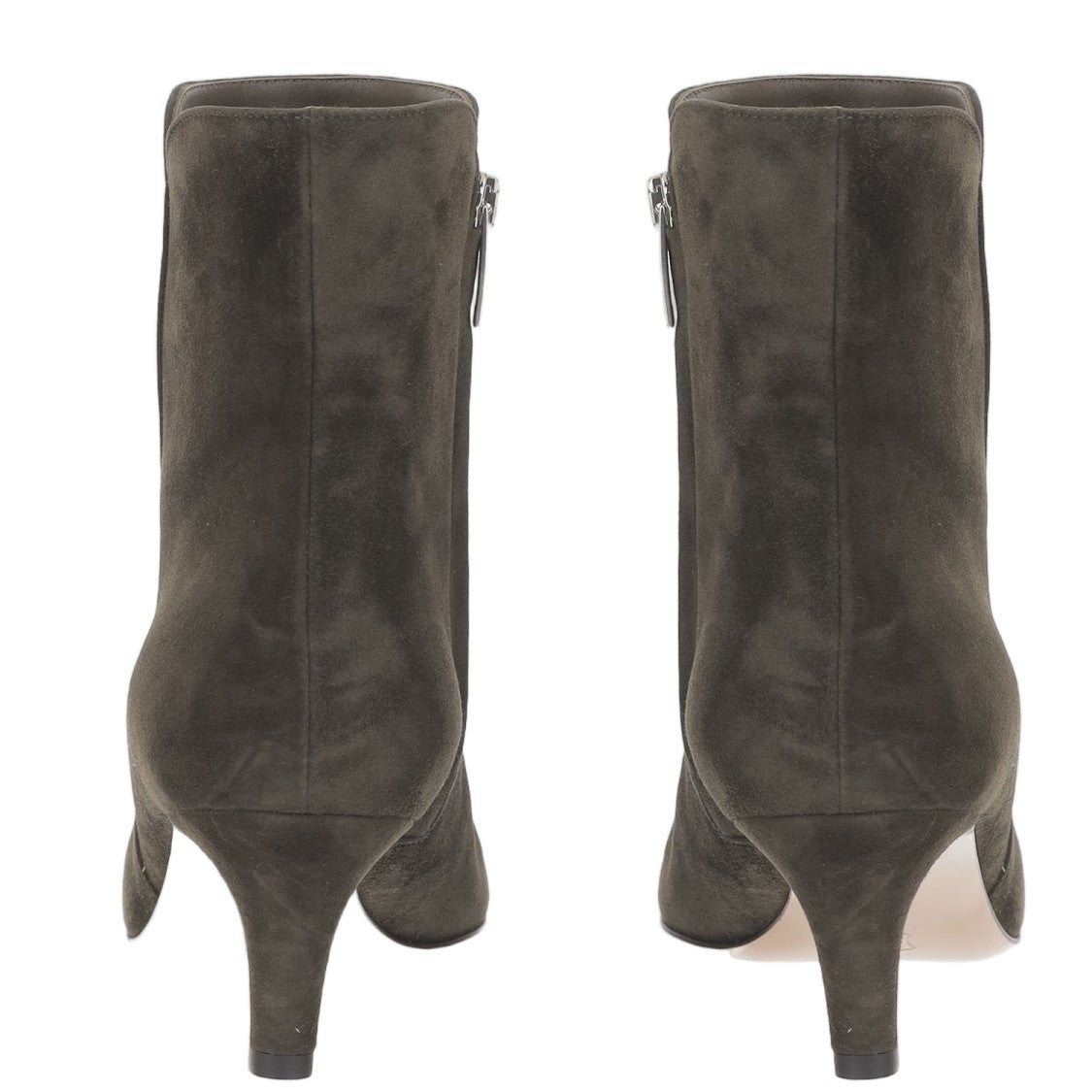 Gianvito Rossi Pointed-Toe Suede Ankle Boots With Side Zipper Closure