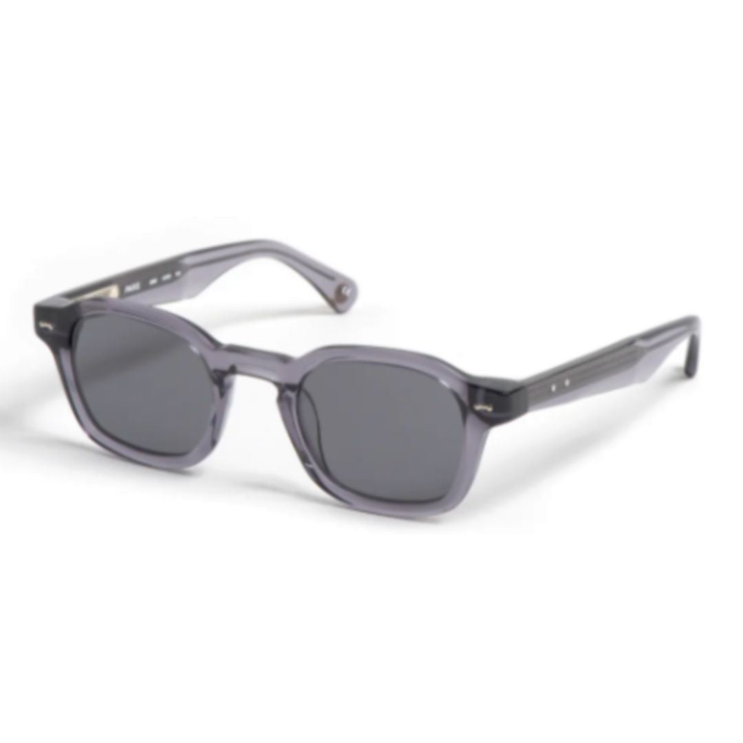 Peter And May Hero Translucent Smoky Gray Rectangular Sunglasses