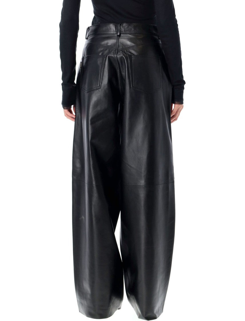 Haikure Bethany High Waist Wide Leg Leather Pants