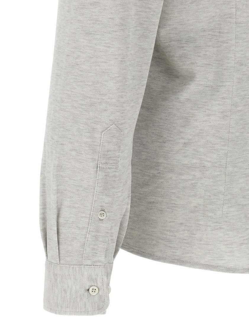 Brunello Cucinelli Piqué Cotton Shirt