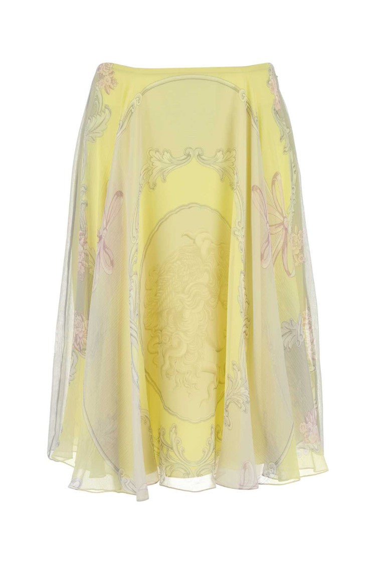 Versace Printed Crepe Skirt