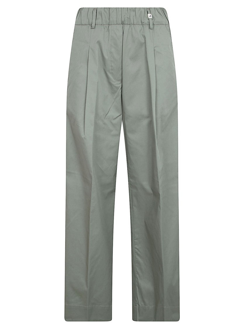 Myths Relaxed Fit Straight-Leg Trousers With Elastic Waistband And Subtle Pleats