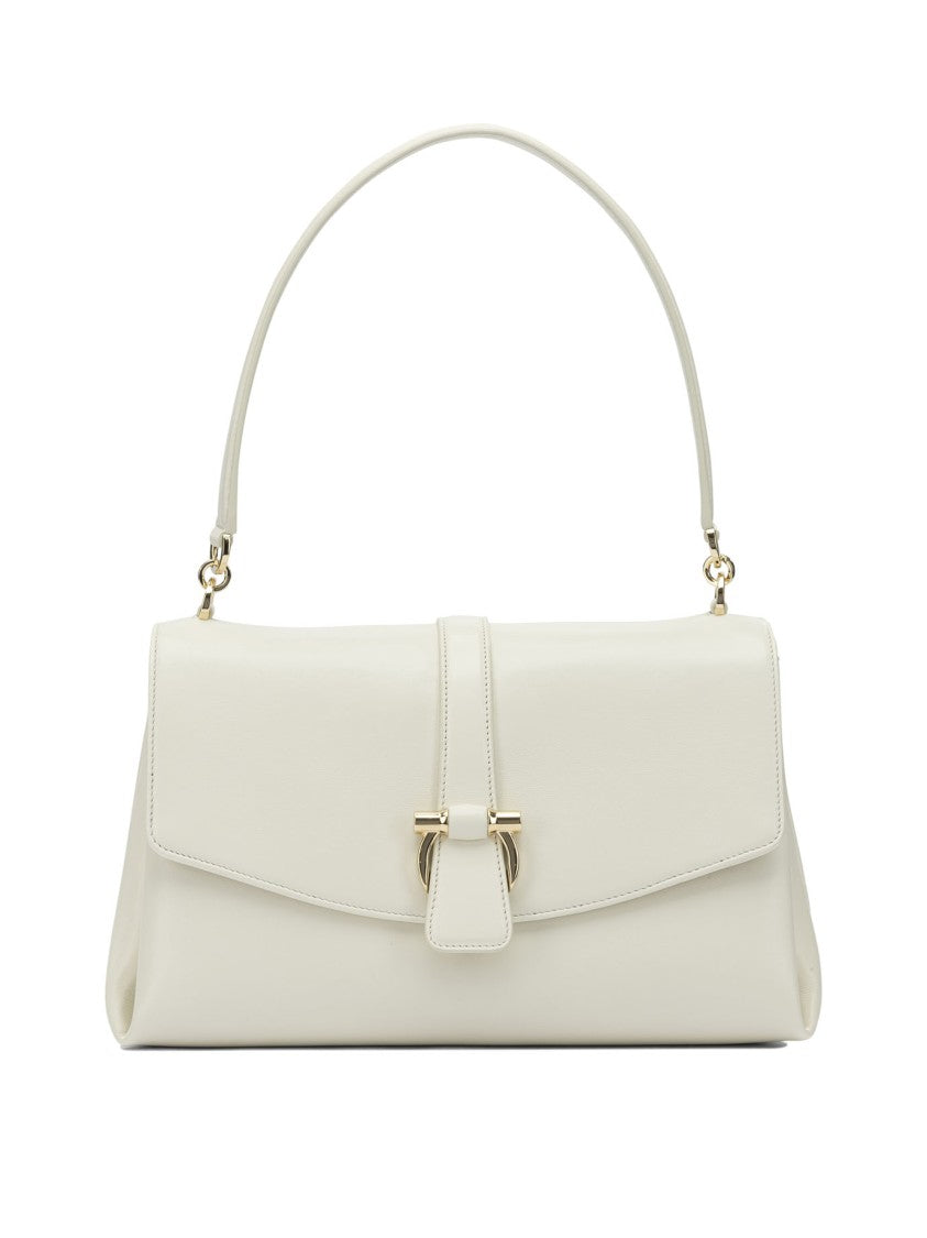 Ferragamo Leather Shoulder Bag With Flap
