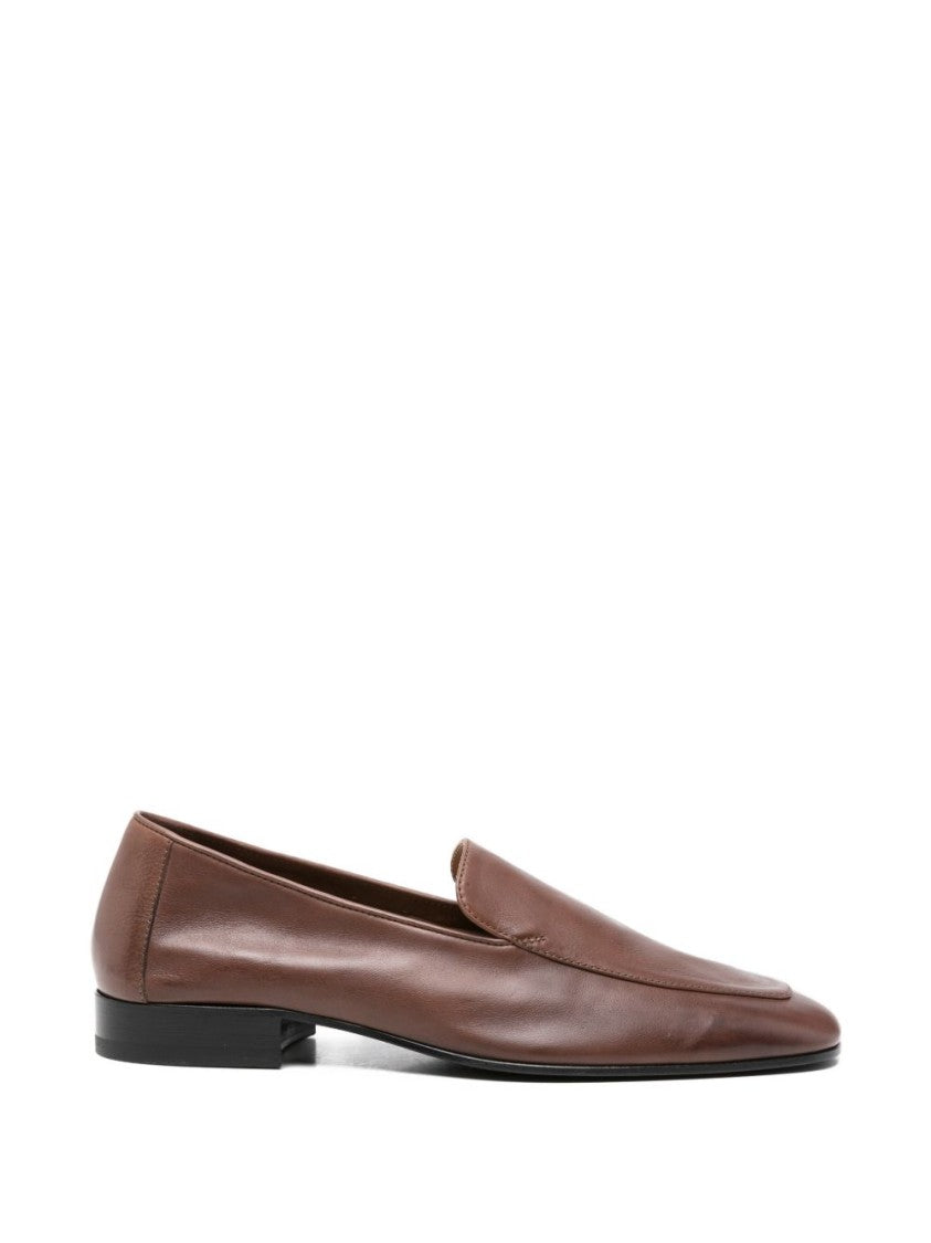 Dries Van Noten Brown Minimalist Slip On Almond Flats