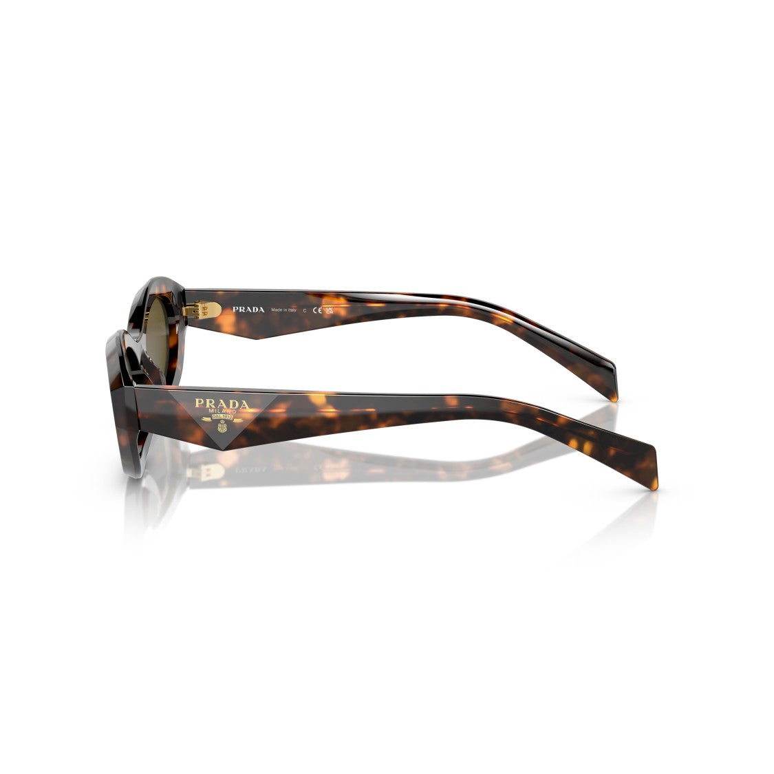 Prada 0Pr 26Zs Oval Tortoiseshell Sunglasses
