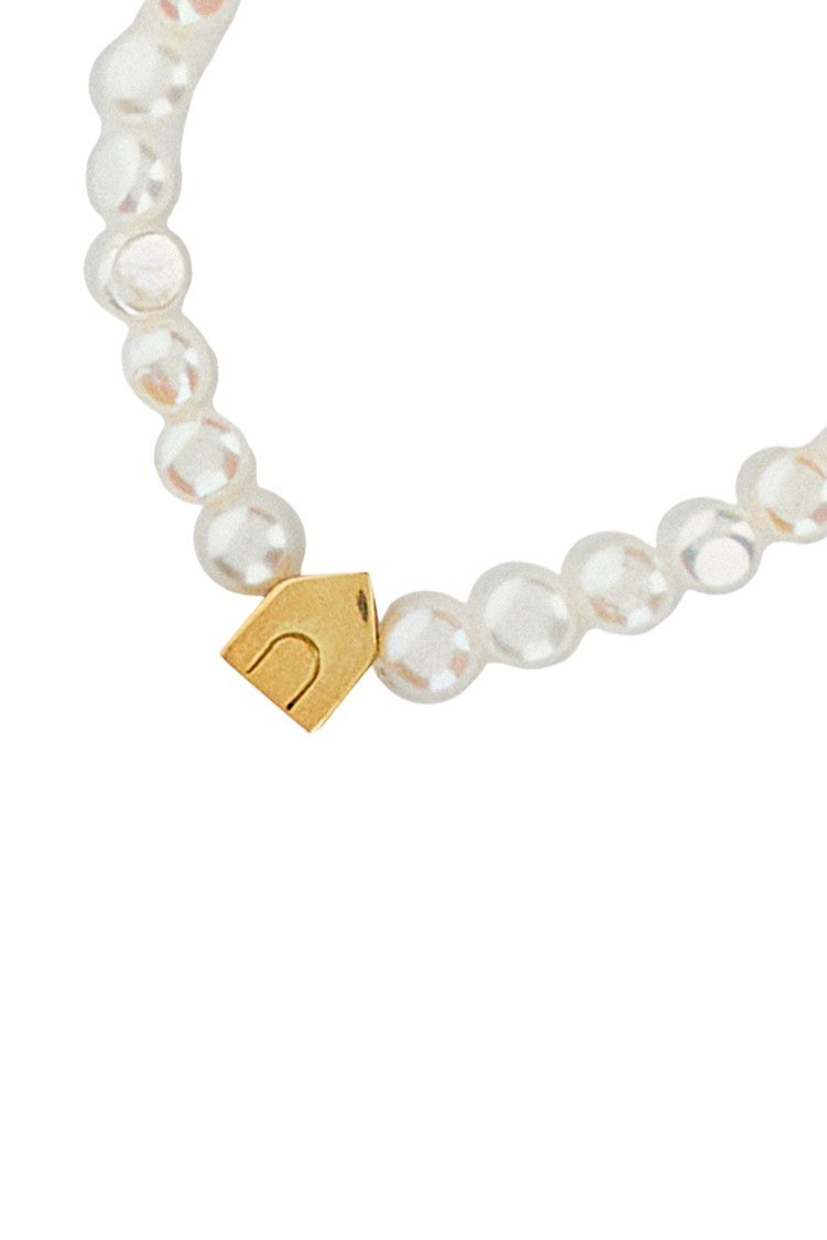 Aliita White Casita Bold Perla Bracelet