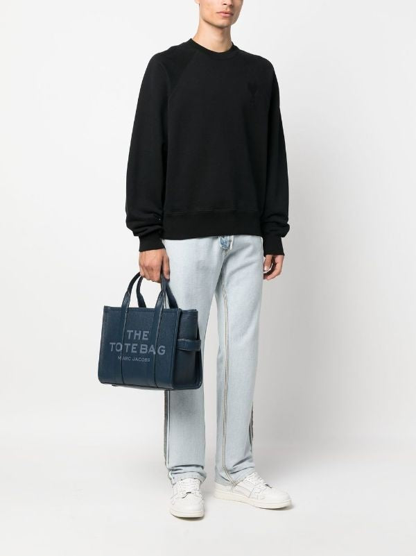 Marc Jacobs Grainy Leather Tote Bag With Engraved Logo