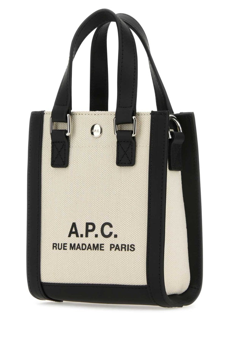 A.P.C. Two-Tone Canvas And Leather Camille 2.0 Mini Handbag
