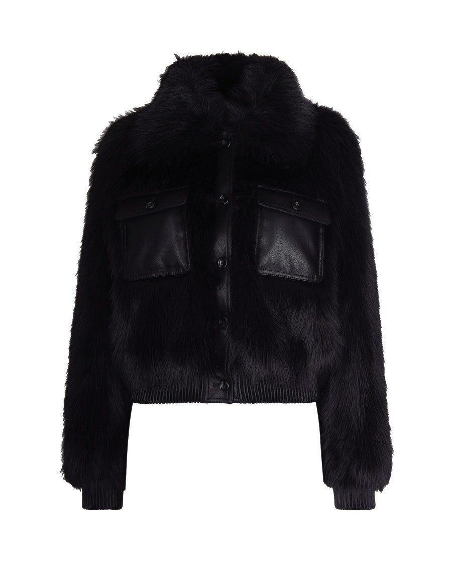 Liu Jo Black Faux Fur Jacket