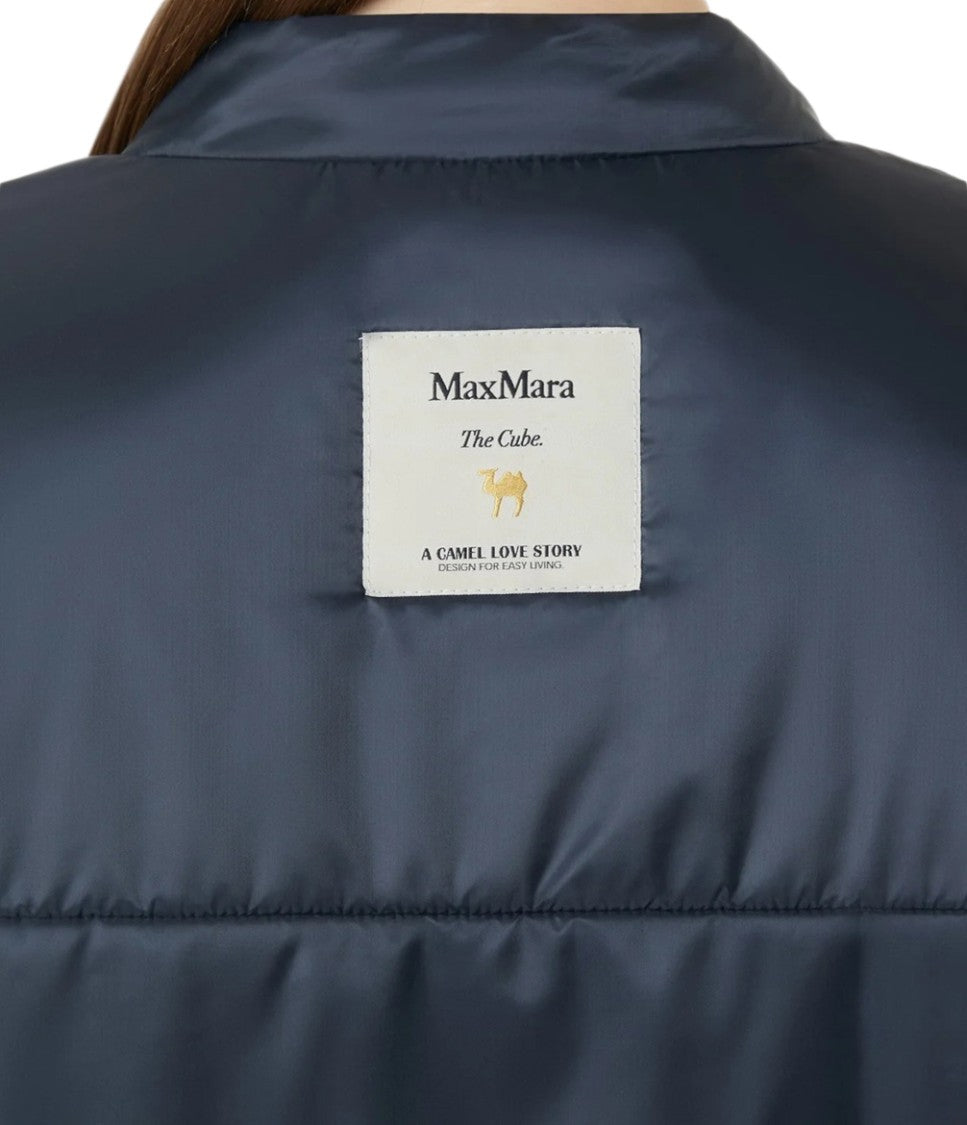 Max Mara Smooth Matte Finish Short Padded Jacket With Chest Pocket