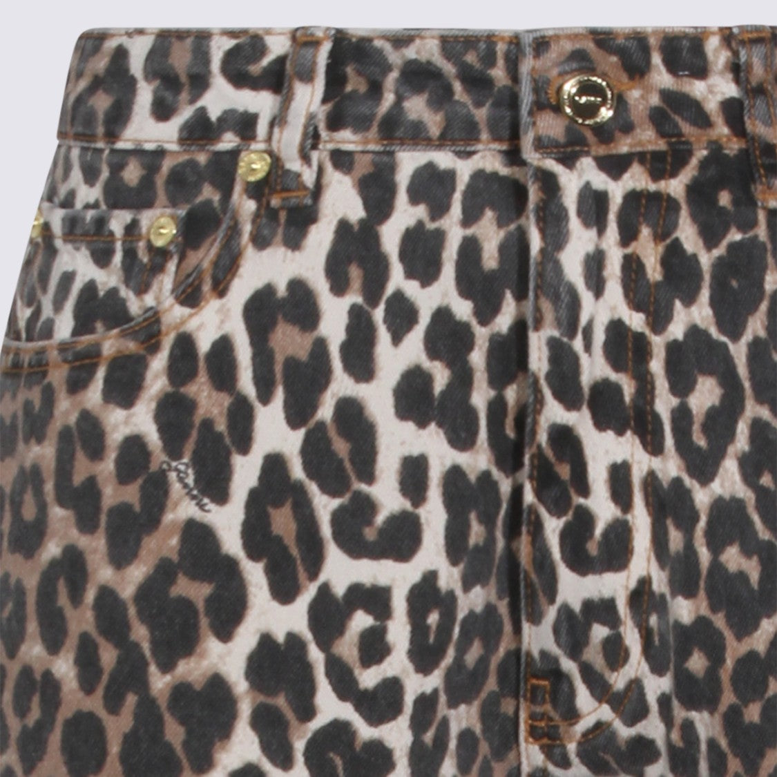 Ganni Straight-Leg Denim Jeans With Mid-Rise Waist And Timeless Finish