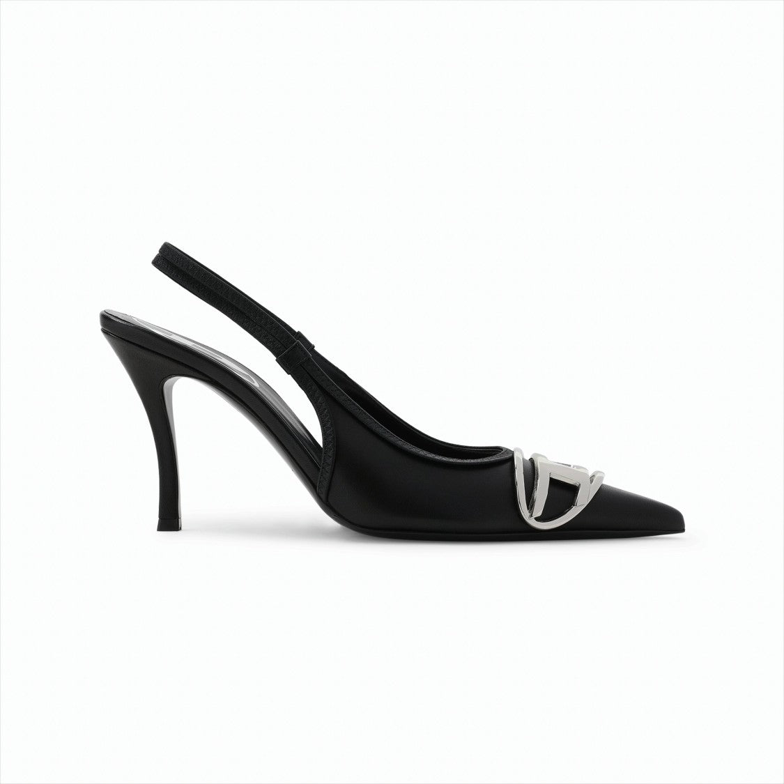 Diesel D-Venus Sb Black Leather Decolletes