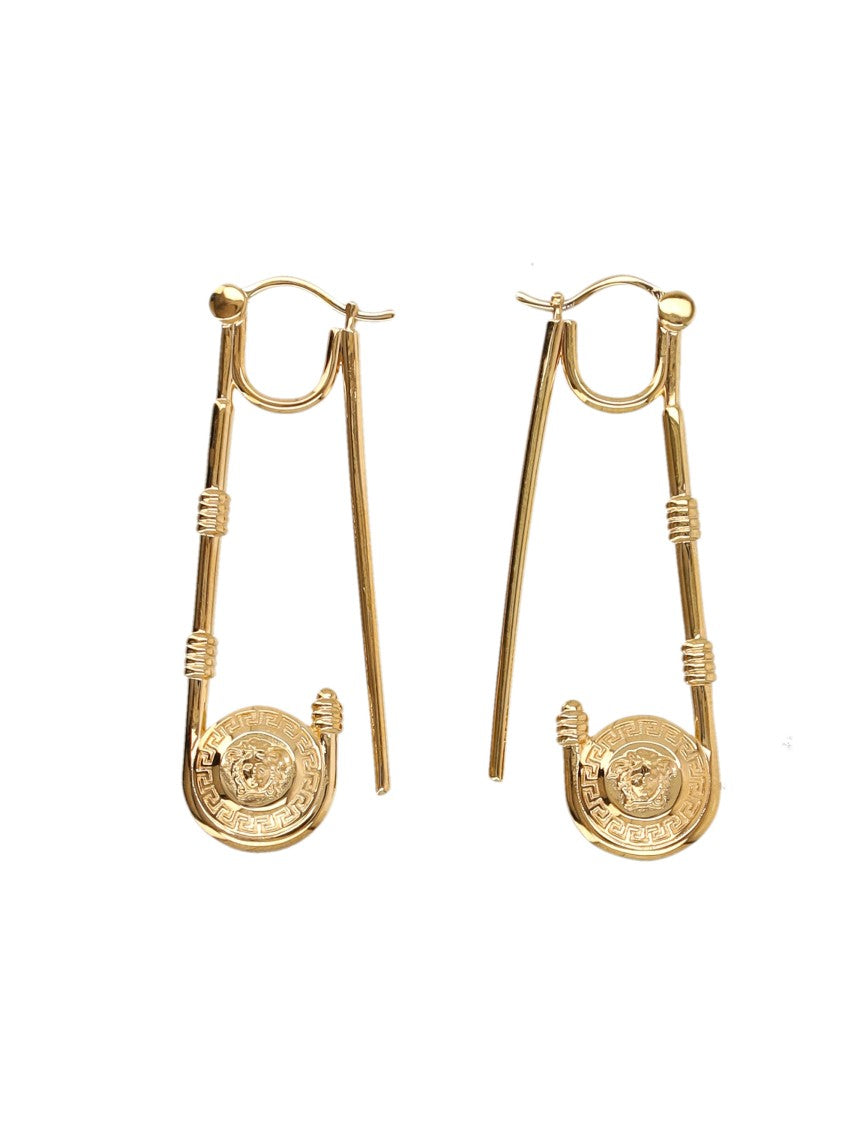 Versace Safety Pin Earrings