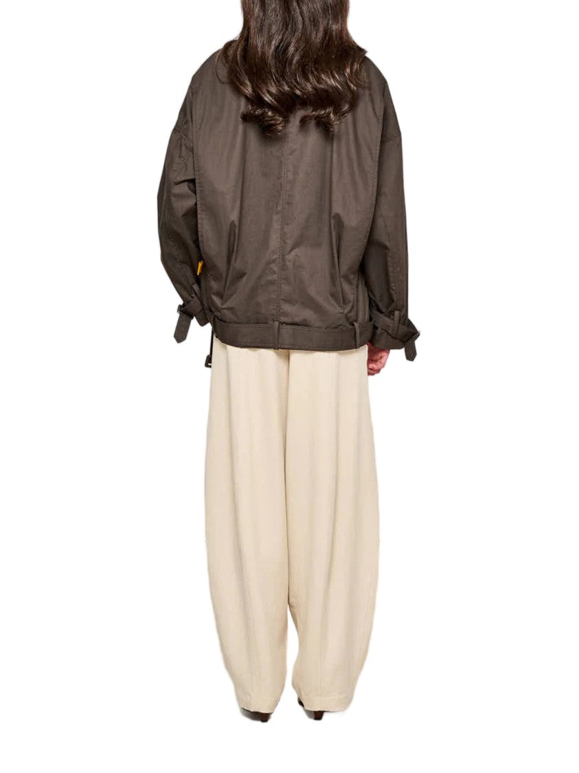 Oof Wear Carcoat Smerigliato Boxy Double Breasted Cotton Coat