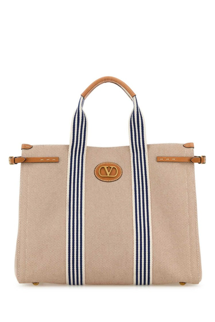 Valentino Garavani Two-Tone Canvas Antibes Shopping Bag