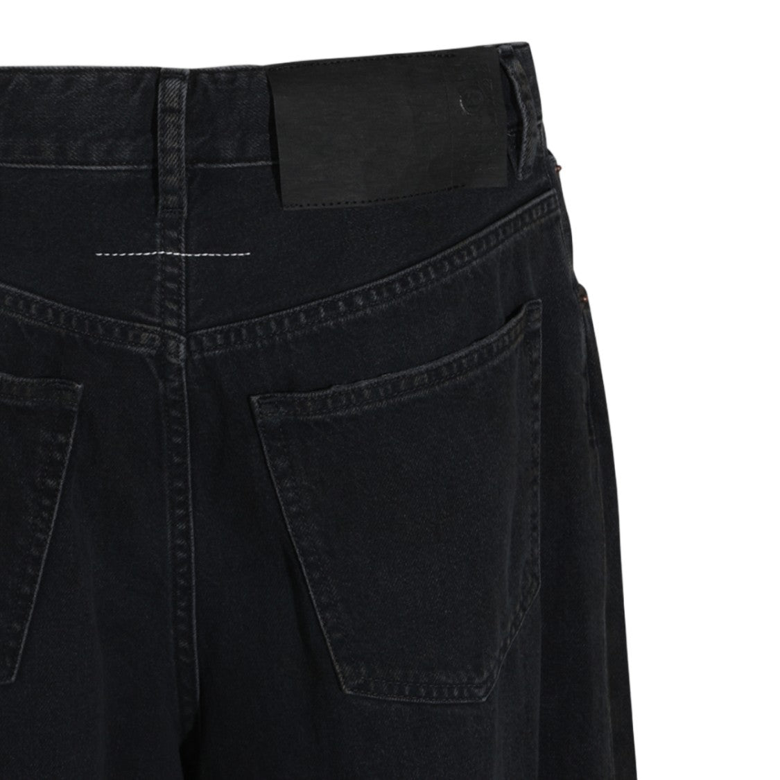 Mm6 By Maison Margiela Indigo High-Waisted Drawstring Straight-Leg Jeans