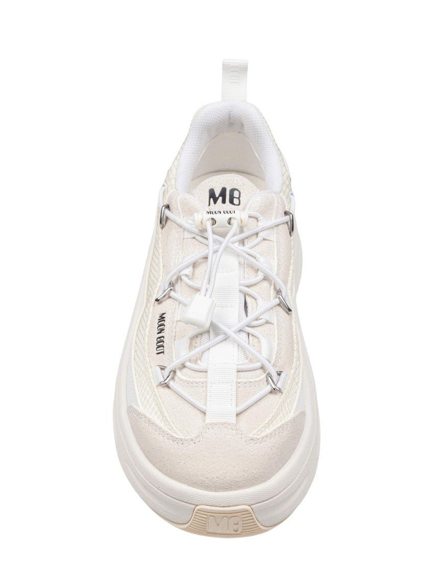 Moon Boot Sneakers Moon247 In Pelle E Tessuto Colore Bianco