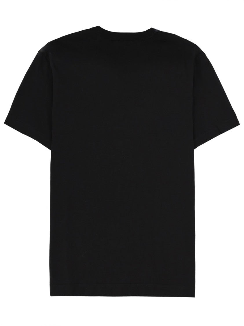 Dolce & Gabbana Black Left Chest Heraldic Logo T-Shirt