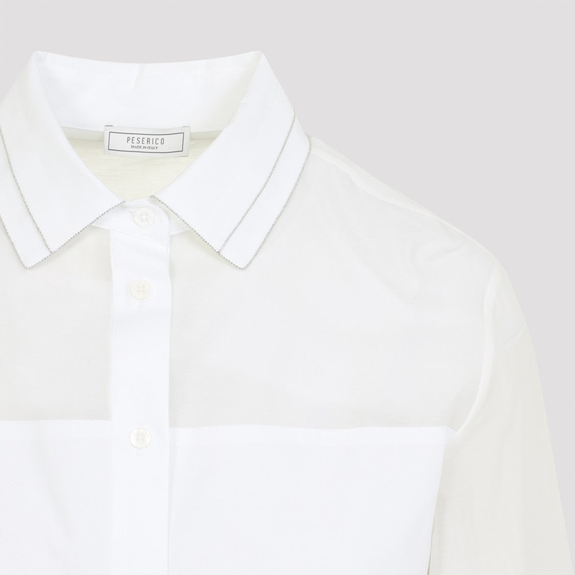 Peserico Classic Button-Down Shirt In Cotton-Silk Blend