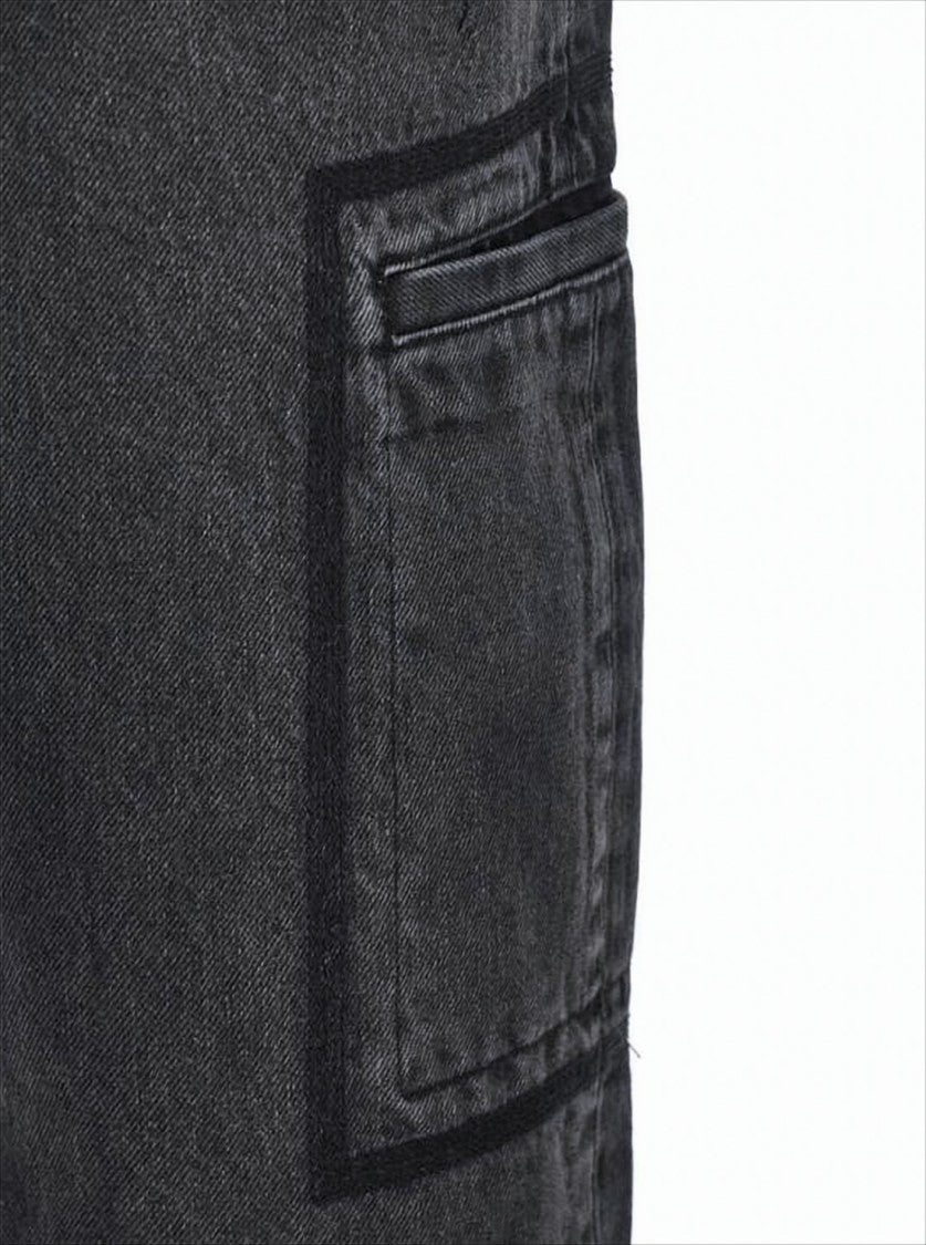 Represent Relaxed Wide-Leg Black Denim Pants