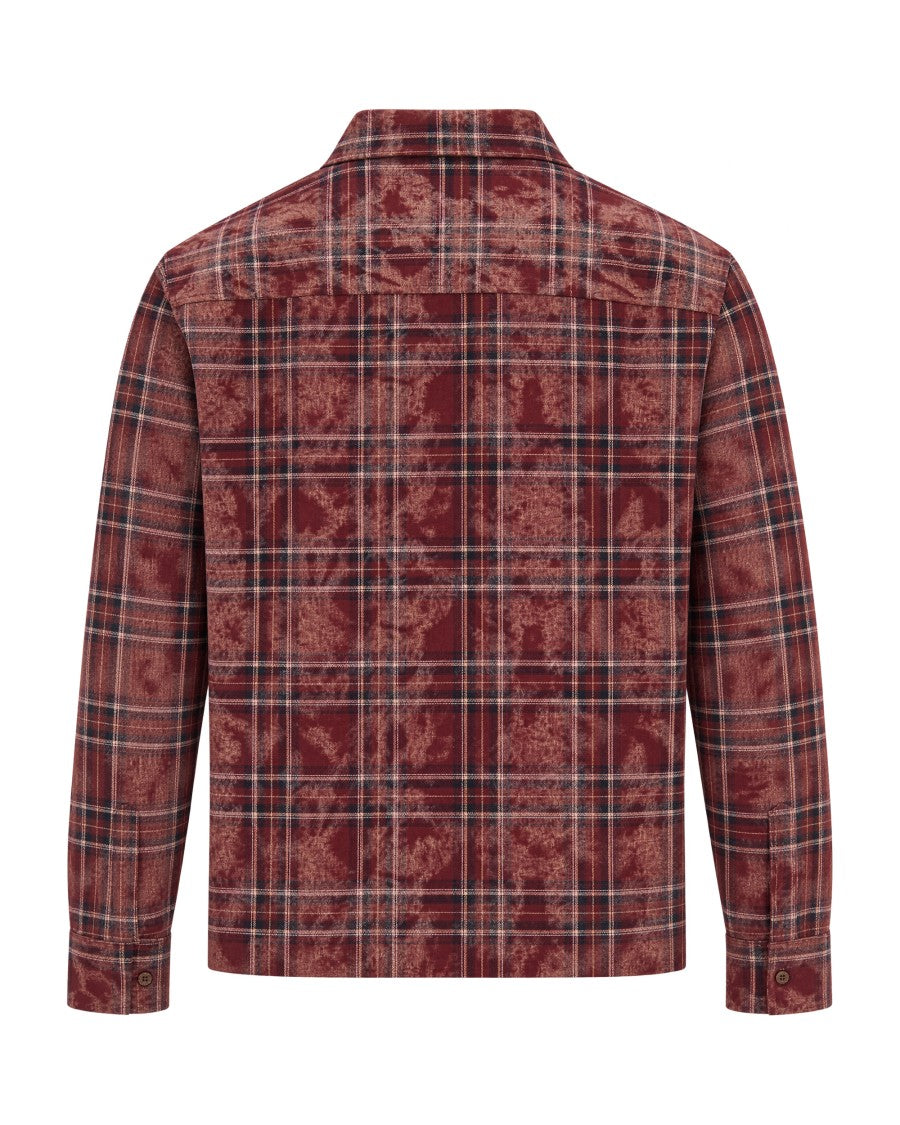 Daily Paper Madder Brown Checked Washed Flannel Shirt