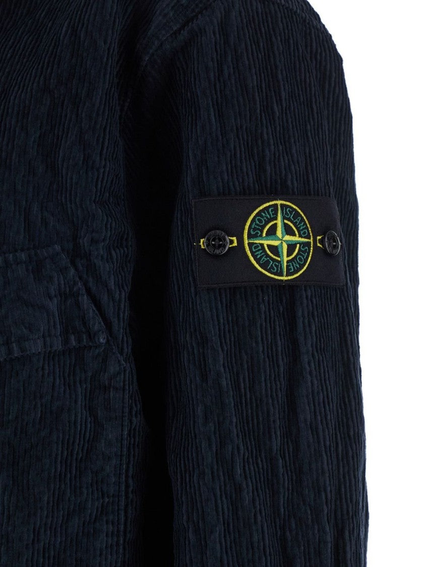 Stone Island Textured Black Overshirt