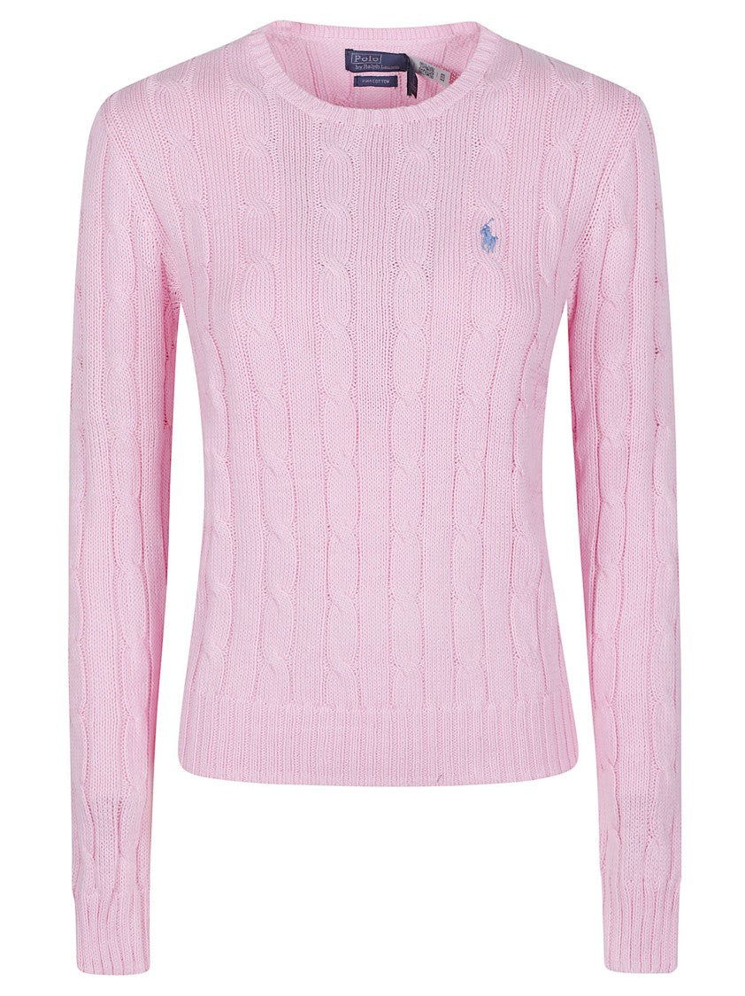 Polo Ralph Lauren Julianna Cable Knit Embroidered Sweater