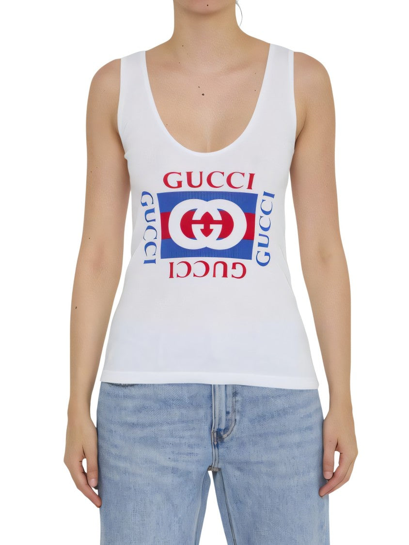 Gucci Sleeveless Top With Deep V-Neck