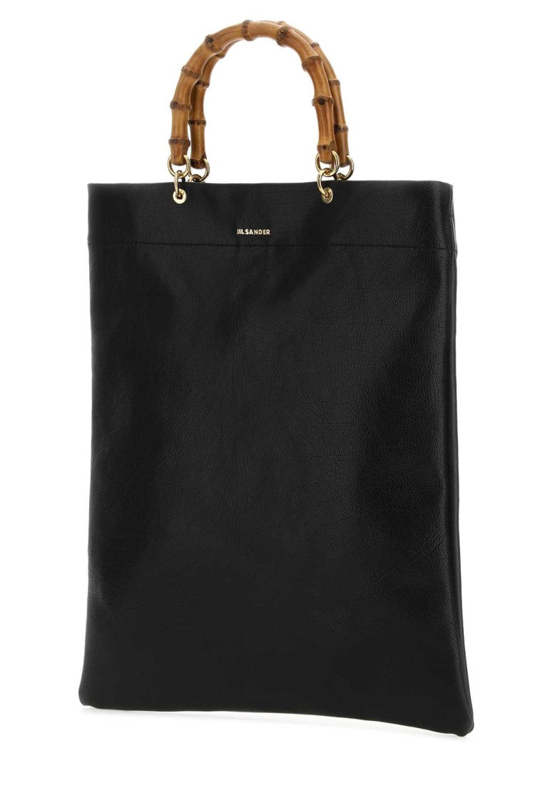 Jil Sander Black Leather Medium Shopping Bag