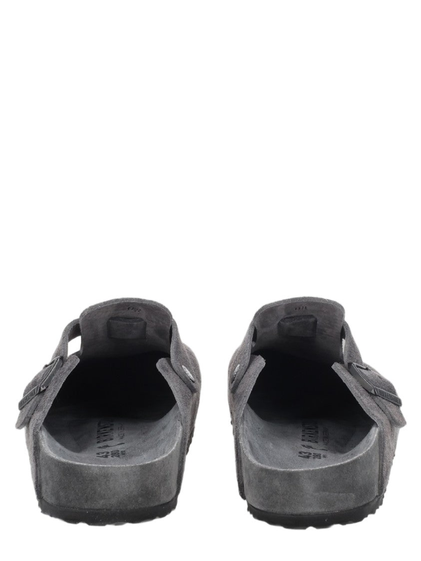 Birkenstock Soft Suede Leather Flats With Adjustable Strap