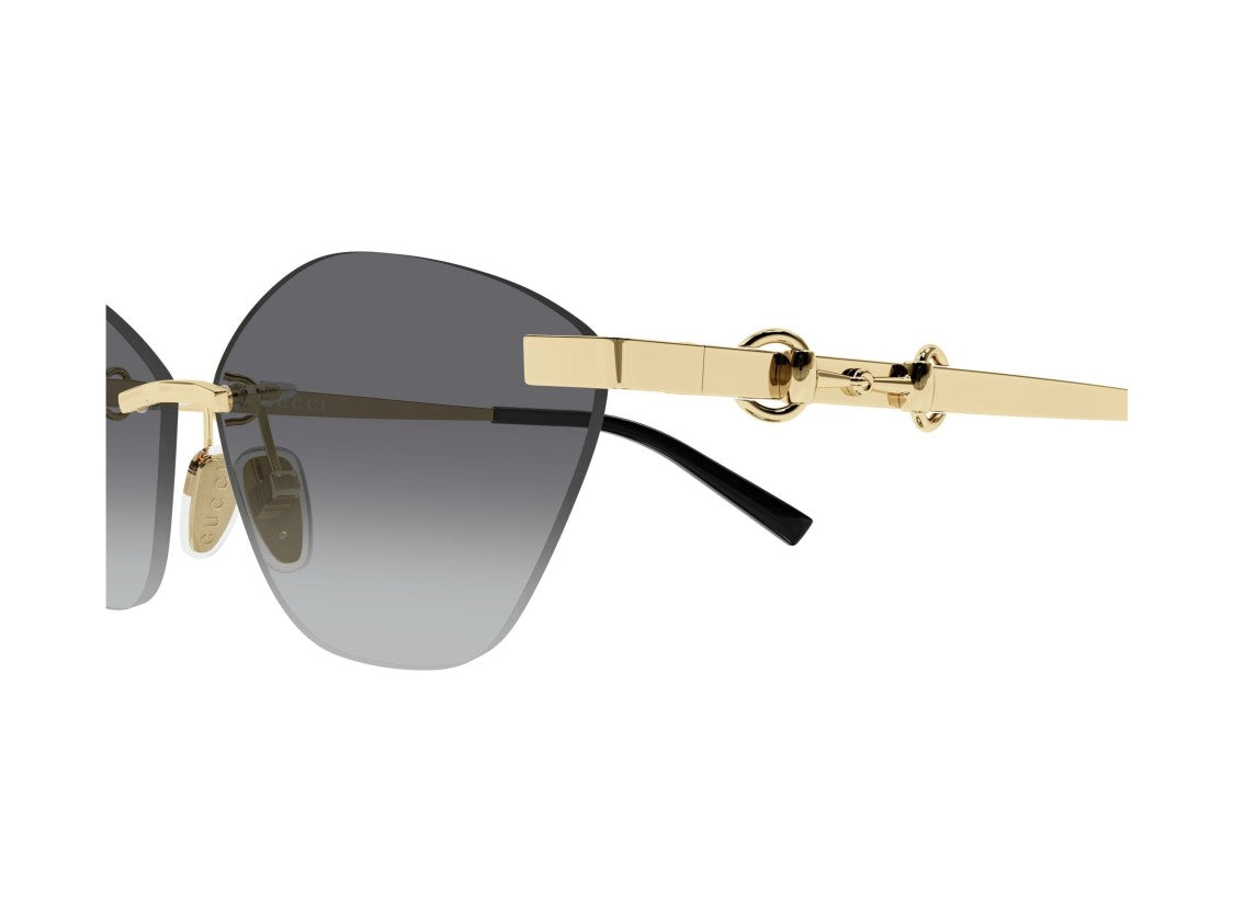 Gucci Gold Gg2050s Gradient Horsebit Rimless Sunglasses