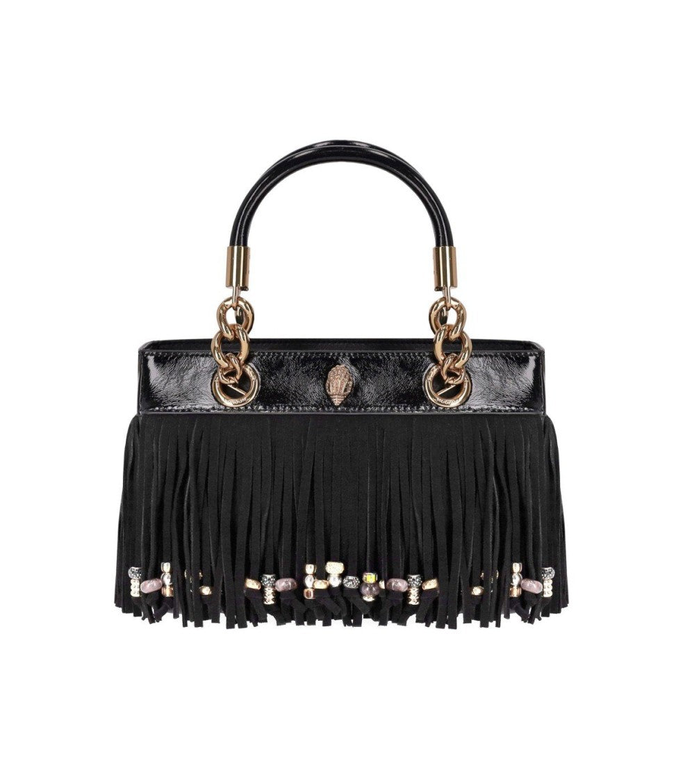 Kurt Geiger Kensington Fringe Black Handbag