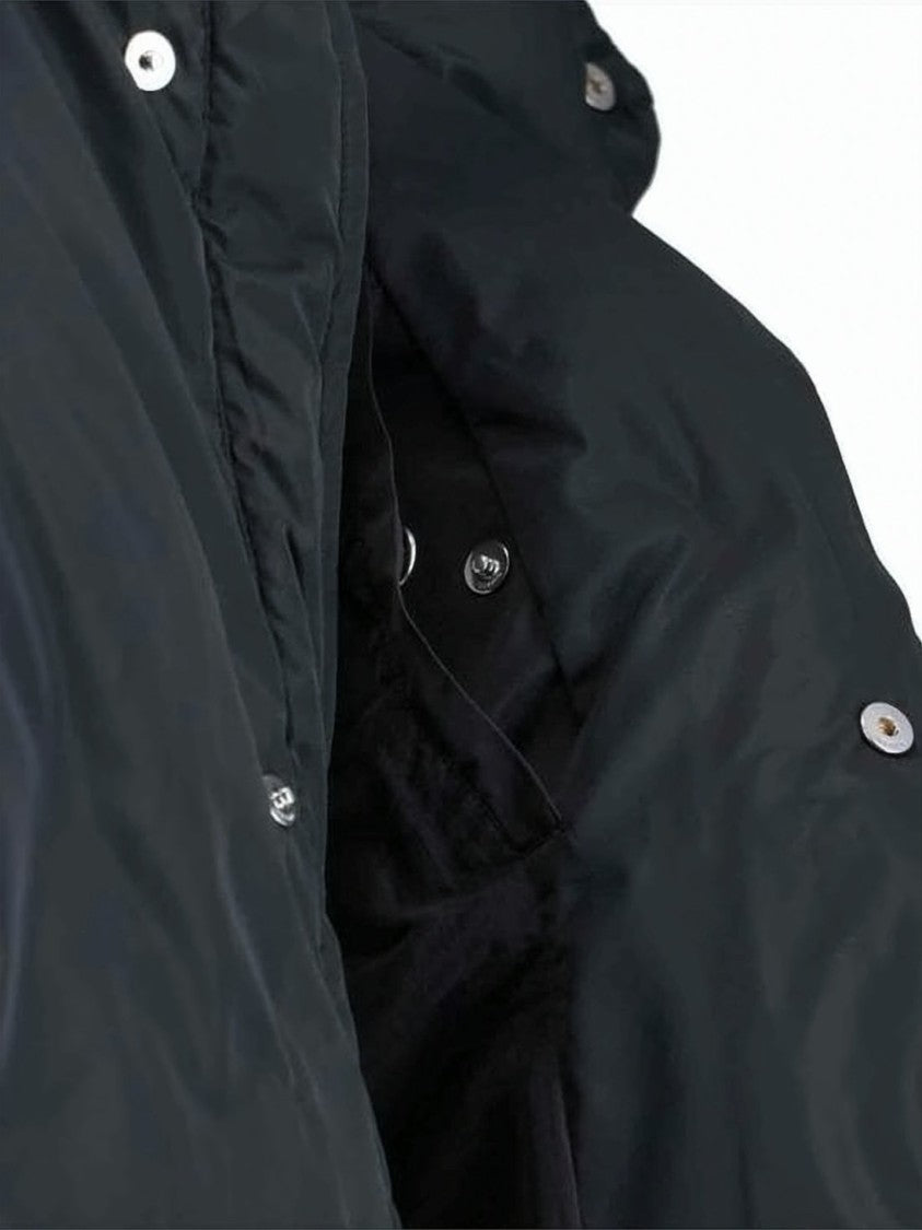 Ami Paris Cropped Padded Down Jacket With High Collar