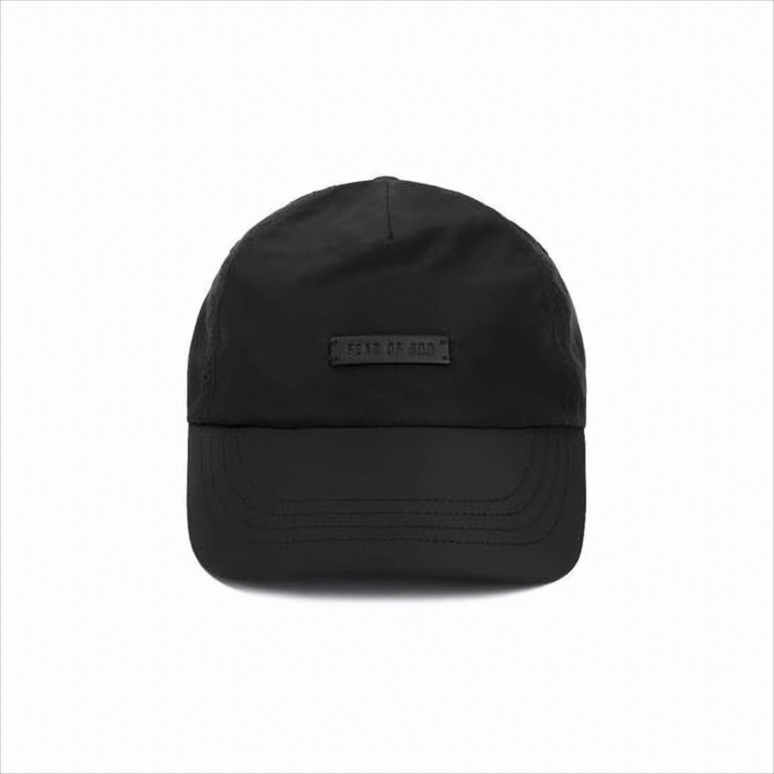 Fear Of God Minimalist Black Polyester Cap With Embossed Patch