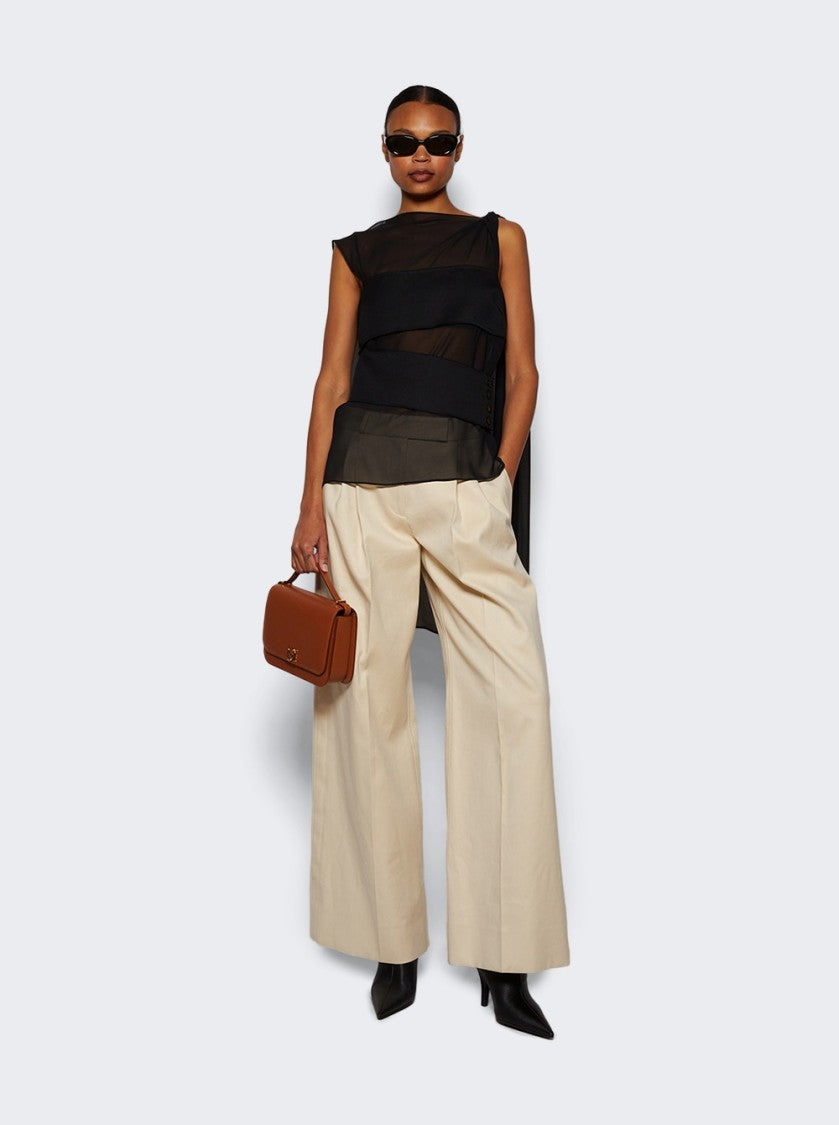 Proenza Schouler Aurora Top In Chiffon Black