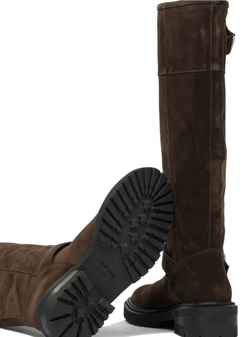 Via Roma 15 High Zip Biker Boots With Adjustable Ankle Straps