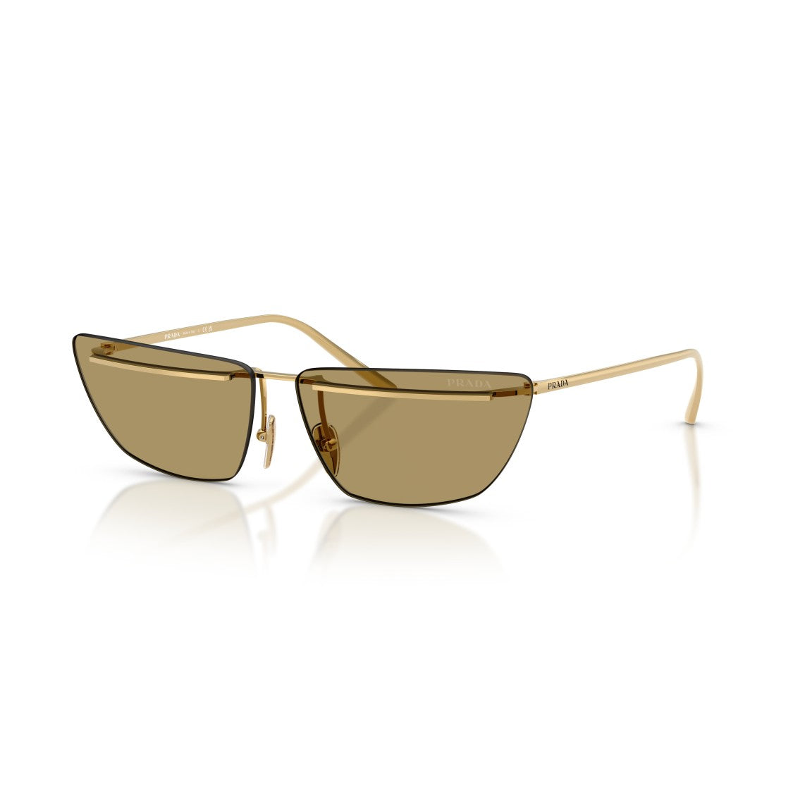 Prada 0Pr C52s Angular Metal Frame Sunglasses