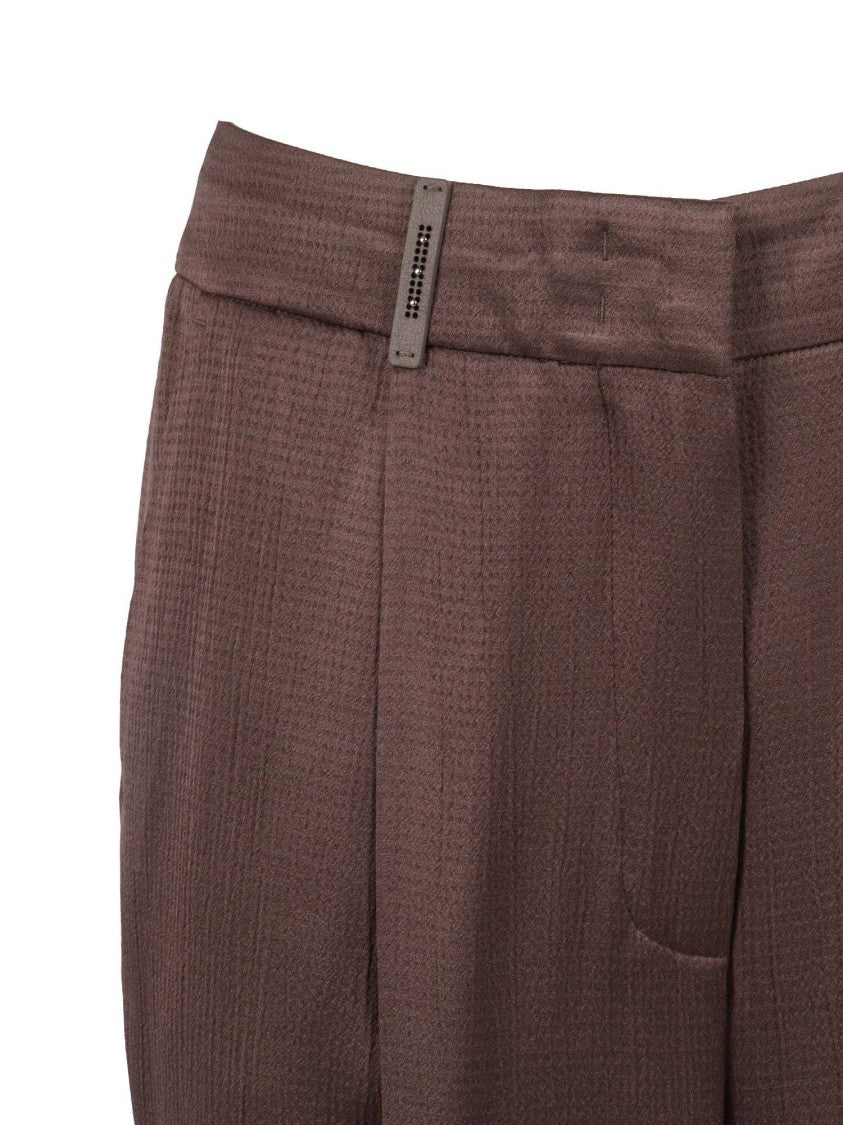 Peserico Textured Straight-Leg Pants