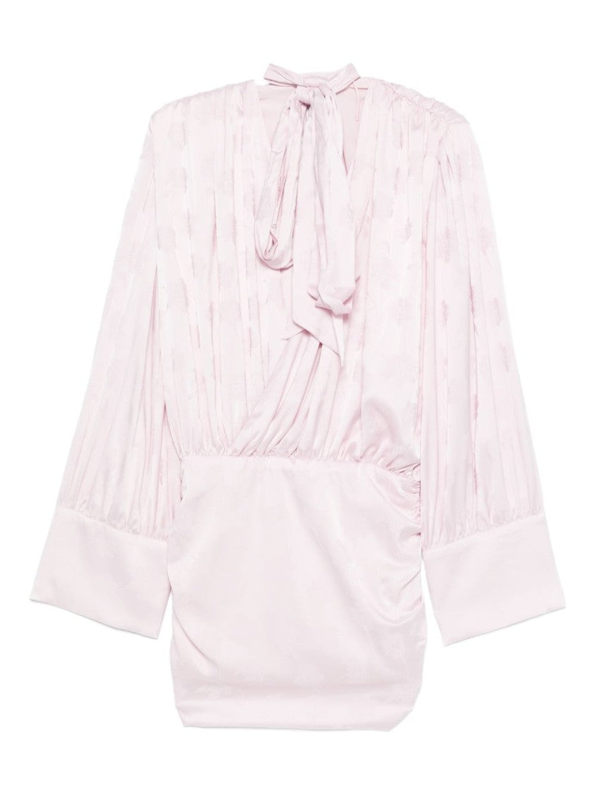 Rotate Short Pink Dress With Wide Sleeves