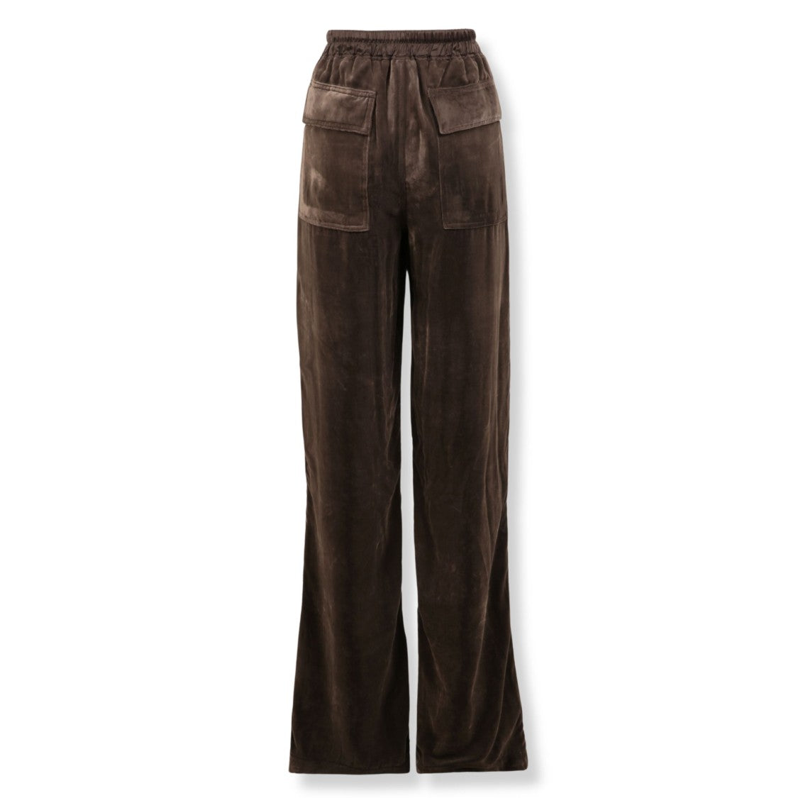 Rick Owens Dietrich Drawstring Velvet Trousers With Patch Pockets
