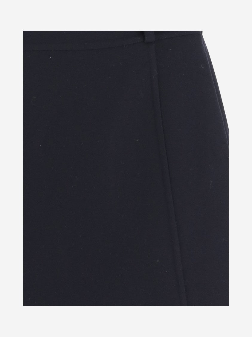 Jil Sander Structured Wool Skirt With Belt Loops