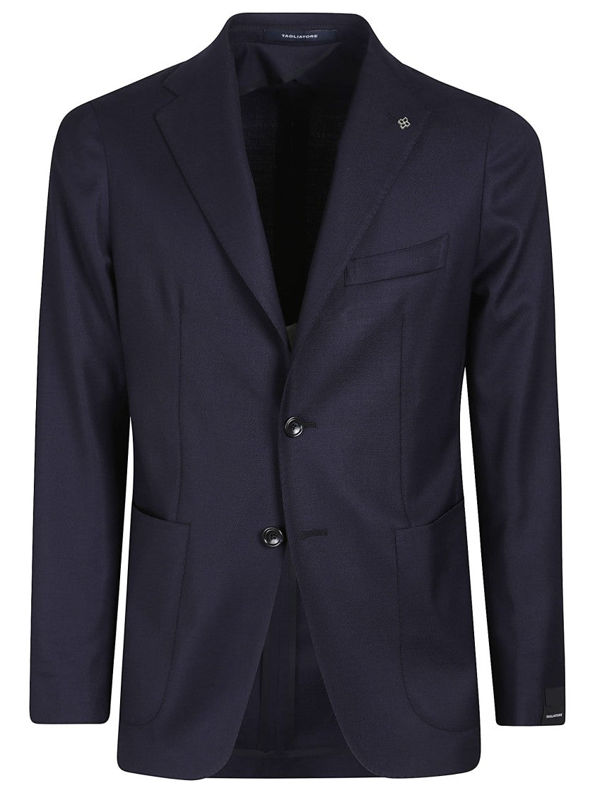Tagliatore Montecarlo Blue Virgin Wool Blazer