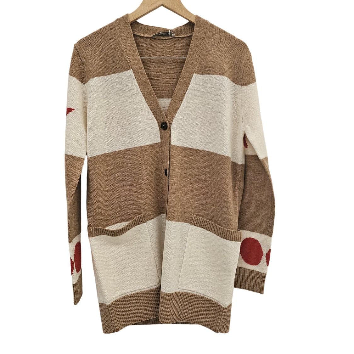 Max Mara Striped Knitwear Sweater With V-Neckline