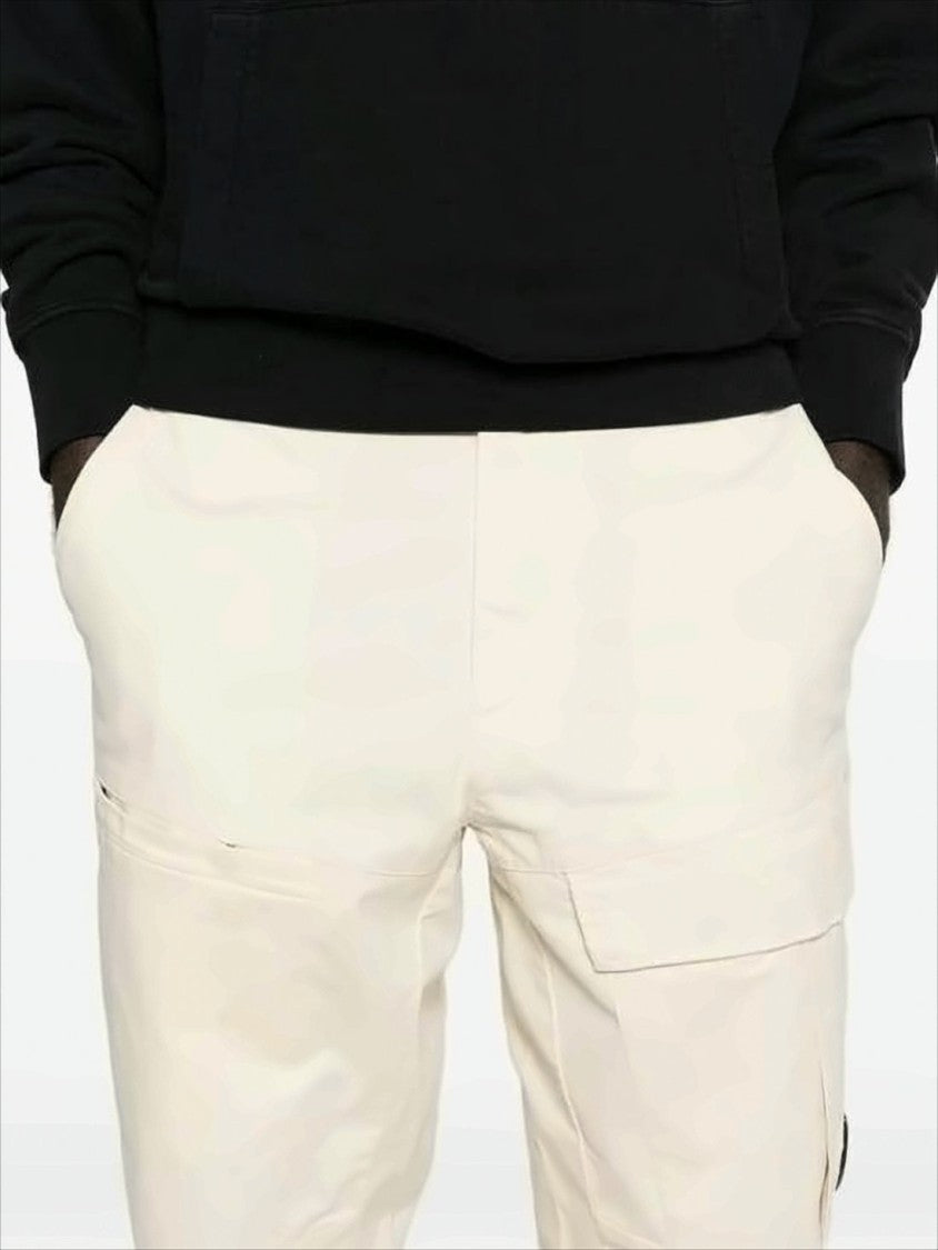 C.P. Company Relaxed Fit Straight Pants With Minimalist Design And Distinctive Patch